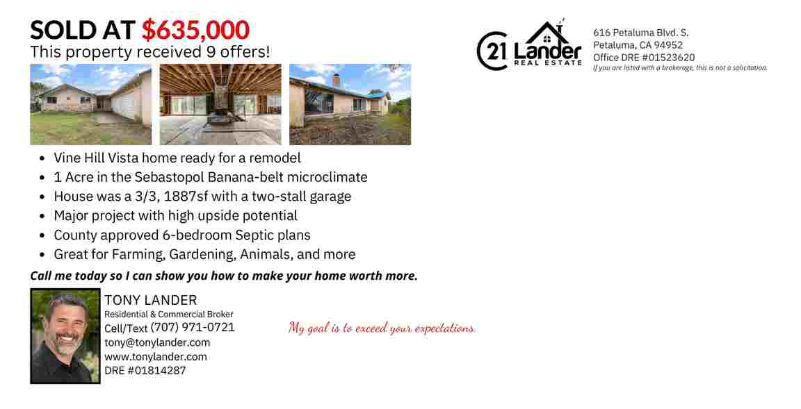 2560 Lewis Drive - Sold at $635,000